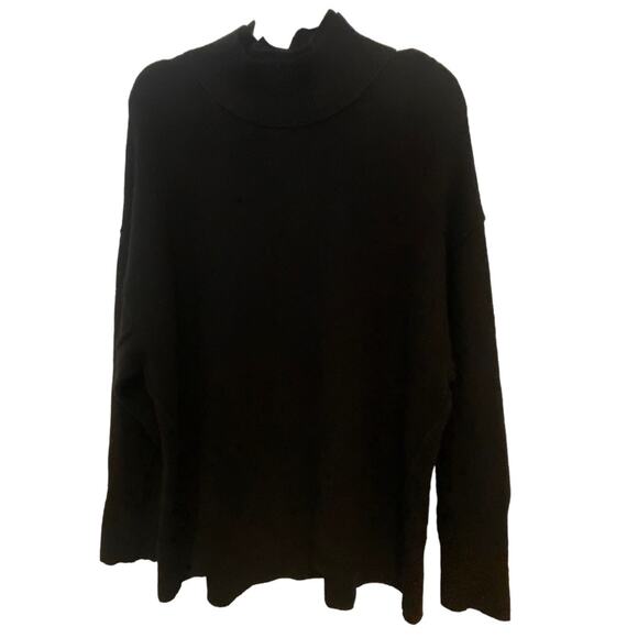 Free People Afterglow mock neck black oversized sweater Small Style # OB982299 - Picture 10 of 10